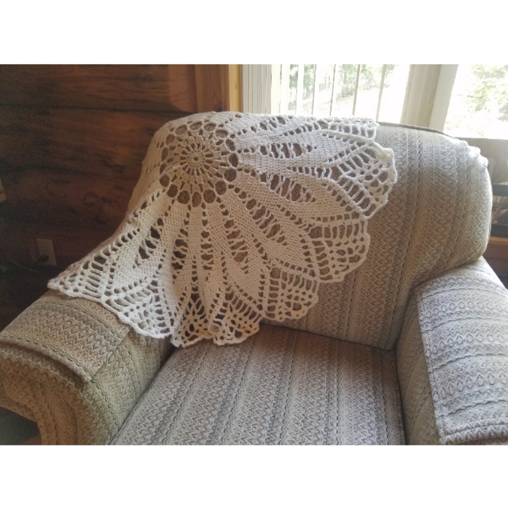 HUGE Hand Crafted Daisy Crochet Blanket Homemade Throw Spring Baby Photoshoot